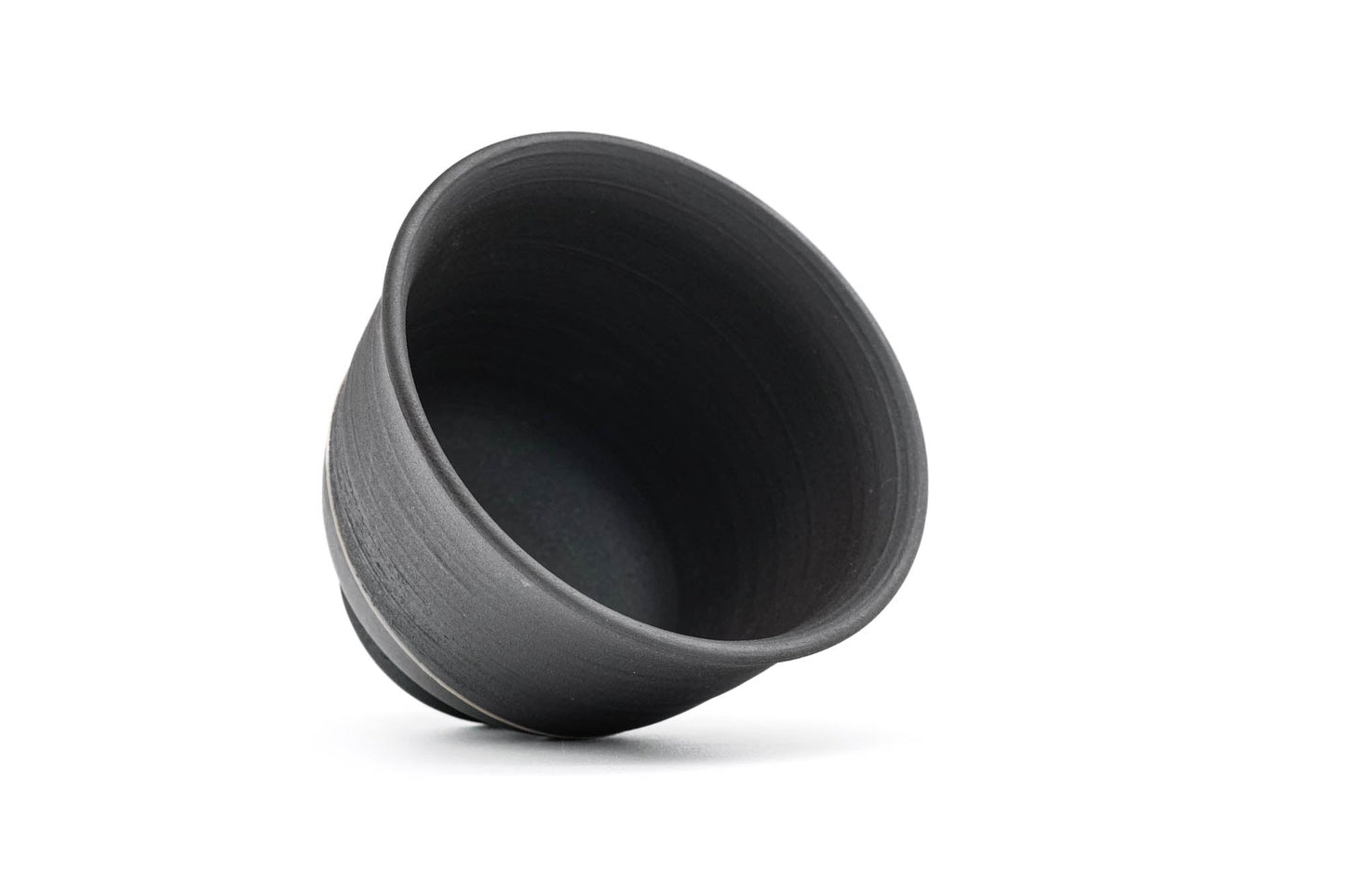 Japanese Teacup - �ÉÌïÅó´ó Sawada Tomohiro - Black Spiraling Tokoname-yaki Yunomi - 130ml