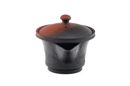 Japanese Houhin - ´åÌïÒæҎ Murata Yoshiki - Black Red Yohen Tokoname-yaki Handleless Teapot - 120ml