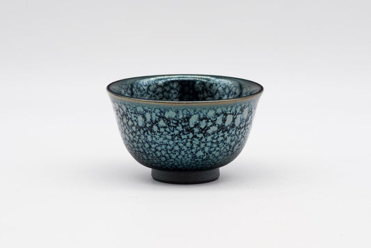 Japanese Teacup - ÌïÖÐÓÀáÔ Tanaka Eik¨ - Blue Yuteki Tenmoku Kiyomizu Senchawan - 50ml
