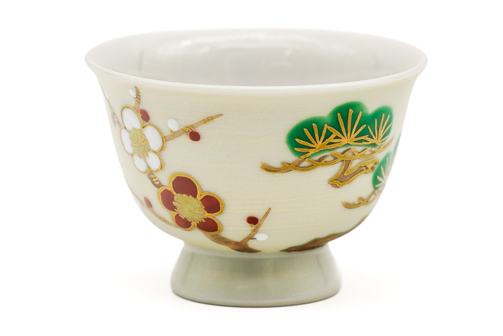 Japanese Teacup - ‚}Ԫ Õæ×ô·ò Kuramoto Masao - Sh¨chikubai Senchawan - 40ml