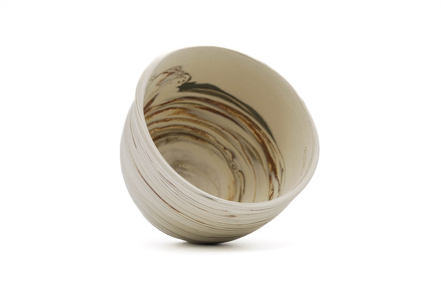 Japanese Teacup - ܥÌï ÍØҊ Takumi Hotta - ‘—ƒ¹ÌÕԷ Kenji Kiln - White Yellow Nerikomi Tokoname-yaki Yunomi - 110ml
