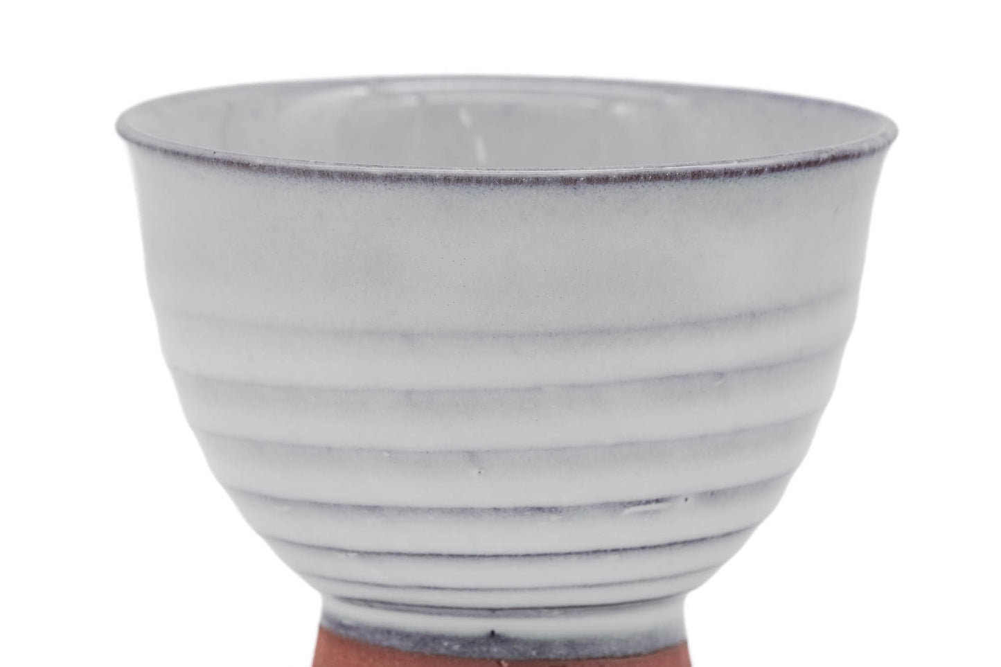 Japanese Teacups - ´»Ðã¸G Tsubakihide Kiln - Wooden Box Set of 5 White Spiraling Hagi-yaki Yunomi - 150ml