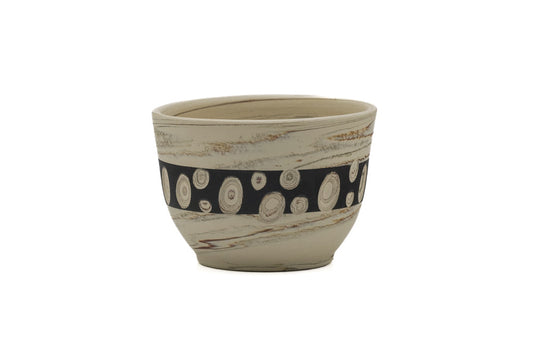 Japanese Teacup - ܥÌï ÍØҊ Takumi Hotta - Mizutama Nerikomi Tokoname-yaki Yunomi - 110ml