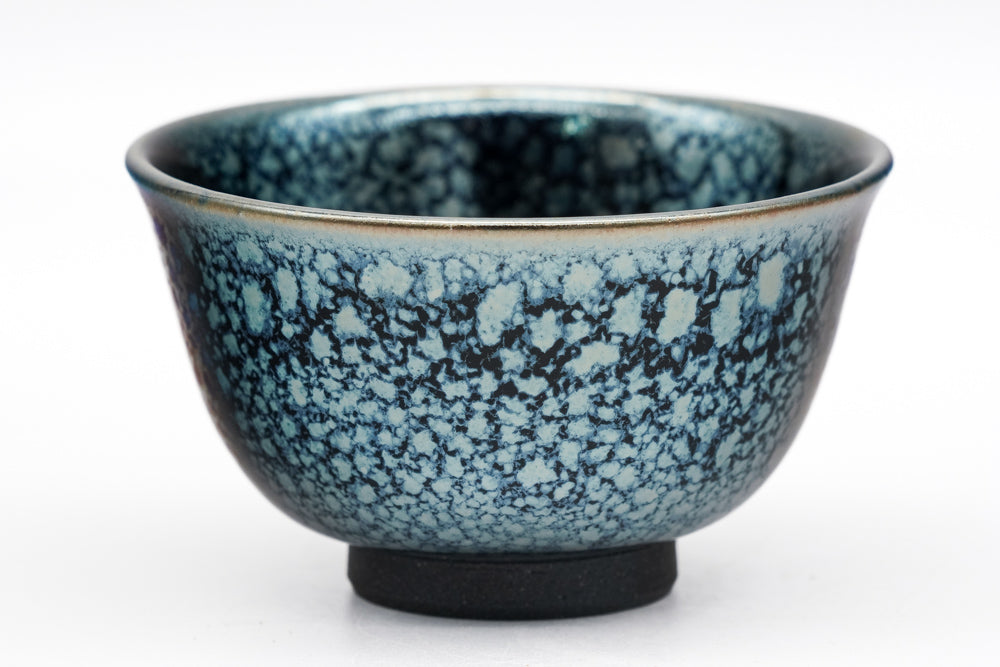 Japanese Teacup - ÌïÖÐÓÀáÔ Tanaka Eik¨­ - Blue Yuteki Tenmoku Kiyomizu Senchawan - 50ml