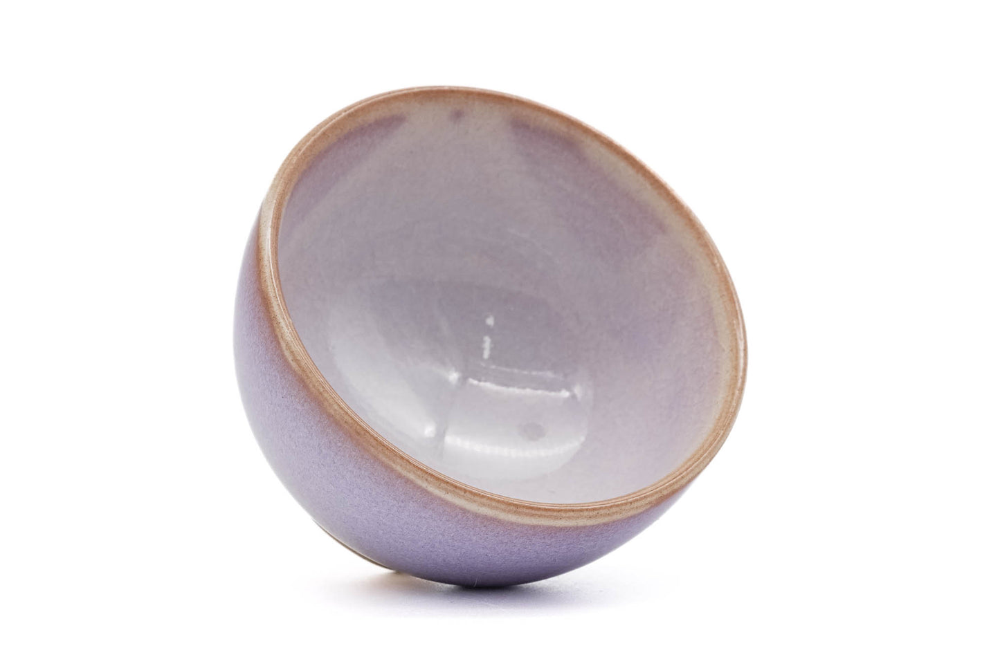 Japanese Teacups - ´»Ðã¸G Tsubakihide Kiln - Wooden Box Set of 5 Purple Drip-Glazed Hagi-yaki Yunomi - 100ml