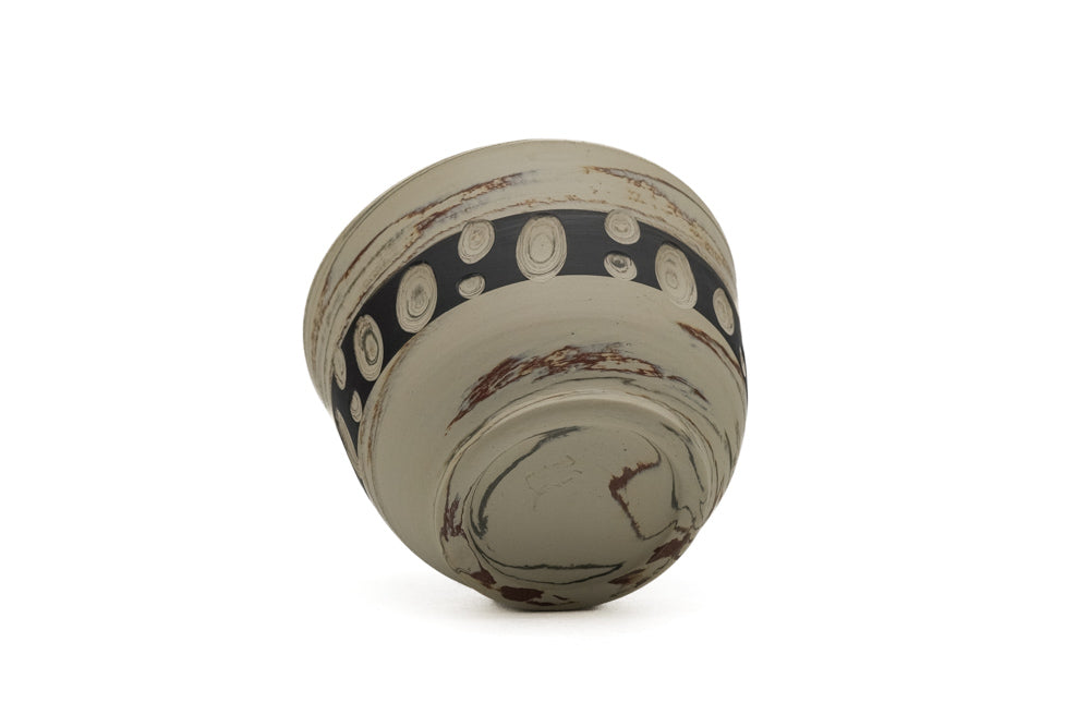 Japanese Teacup - ܥÌï ÍØҊ Takumi Hotta - Mizutama Nerikomi Tokoname-yaki Yunomi - 110ml