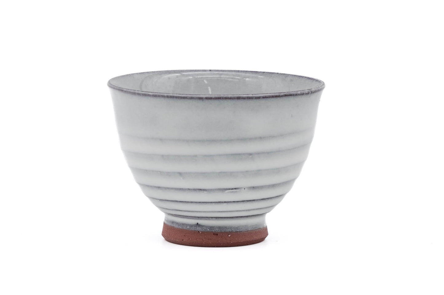 Japanese Teacups - ´»Ðã¸G Tsubakihide Kiln - Wooden Box Set of 5 White Spiraling Hagi-yaki Yunomi - 150ml