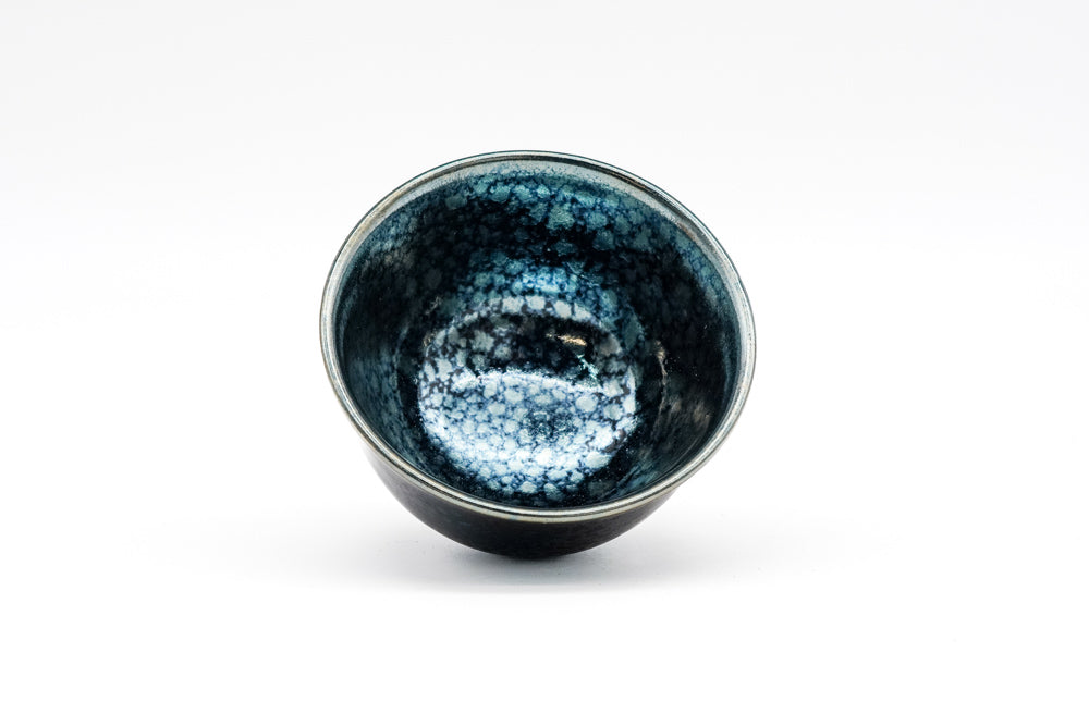Japanese Teacup - ÌïÖÐÓÀáÔ Tanaka Eik¨­ - Blue Yuteki Tenmoku Kiyomizu Senchawan - 50ml