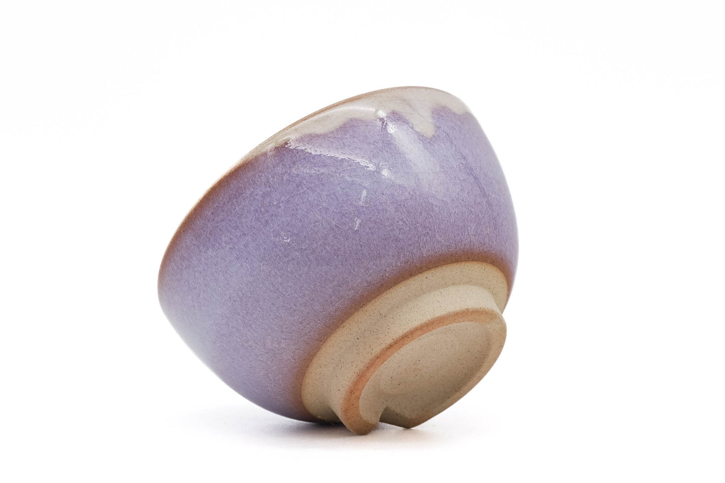 Japanese Teacups - ´»Ðã¸G Tsubakihide Kiln - Wooden Box Set of 5 Purple Drip-Glazed Hagi-yaki Yunomi - 100ml