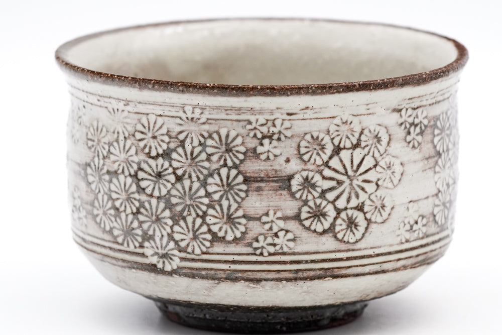 Japanese Teacup - ÒÁÌٵäÕÜ It¨­ Noriaka - Floral Kohiki Mishima Yunomi - 150ml