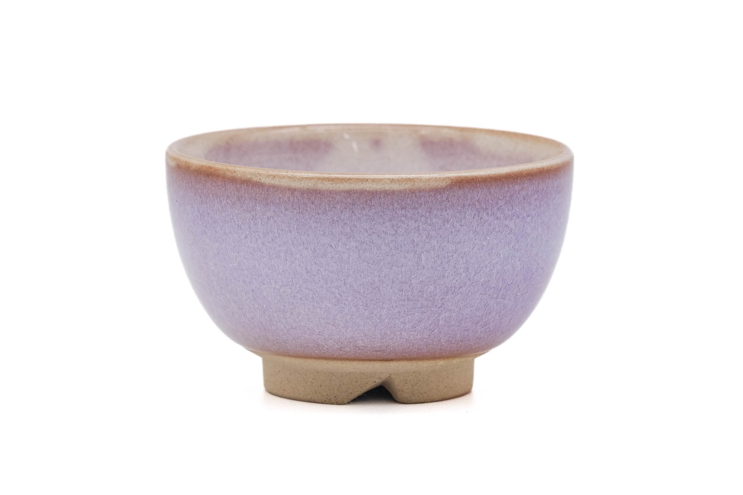 Japanese Teacups - ´»Ðã¸G Tsubakihide Kiln - Wooden Box Set of 5 Purple Drip-Glazed Hagi-yaki Yunomi - 100ml