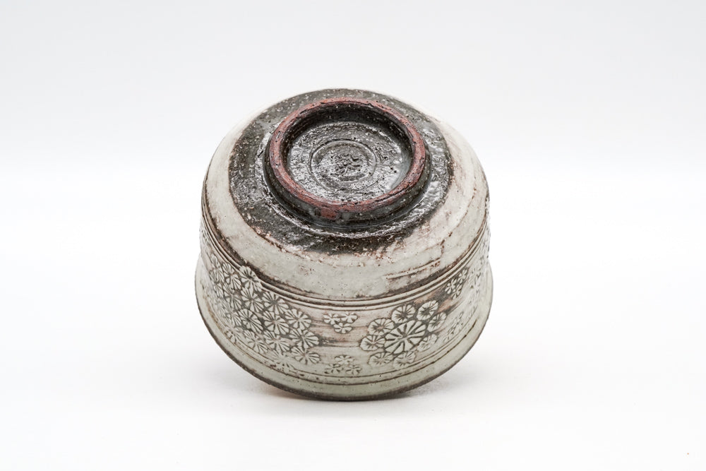Japanese Teacup - ÒÁÌٵäÕÜ It¨­ Noriaka - Floral Kohiki Mishima Yunomi - 150ml
