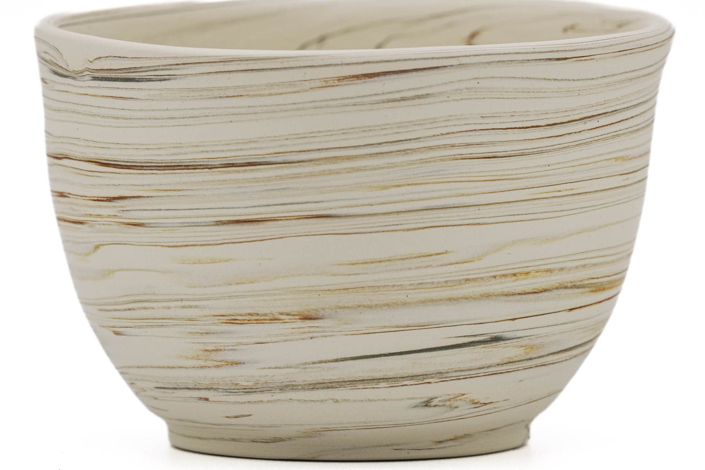 Japanese Teacup - ܥÌï ÍØҊ Takumi Hotta - ‘—ƒ¹ÌÕԷ Kenji Kiln - White Yellow Nerikomi Tokoname-yaki Yunomi - 110ml